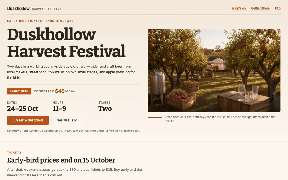 Screenshot of Duskhollow: Duskhollow Harvest Festival